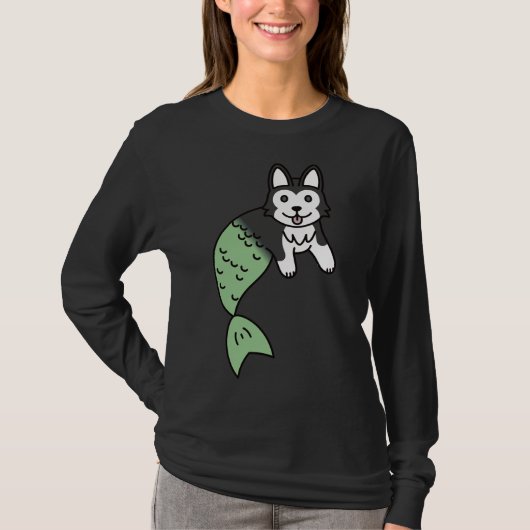Husky Mermaid T-shirt (Voorkant)