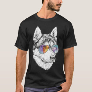 Husky met vliegers t-shirt