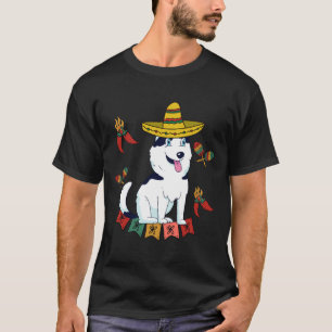 Husky Mexicaanse Sombrero Cinco De Mayo Husky T-shirt