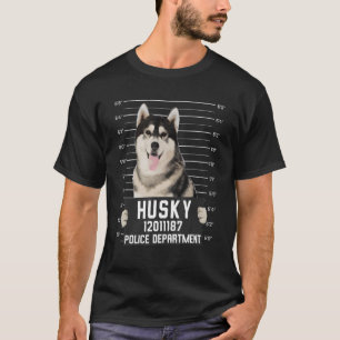 Husky Mok Shot Criminele Dog T-shirt