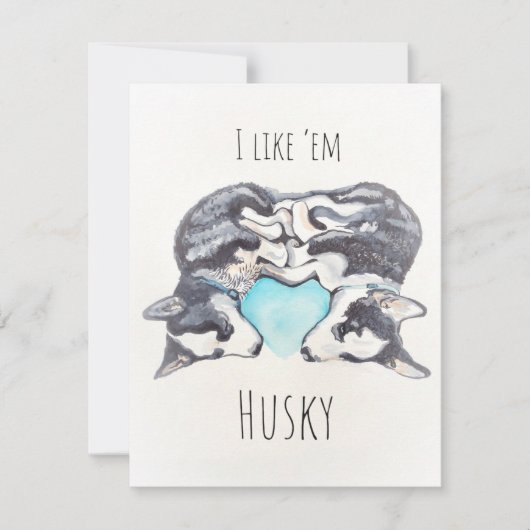 Husky Note cards Kaart (Voorkant)