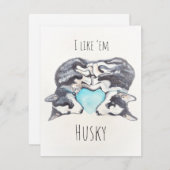 Husky Note cards Kaart (Voorkant / Achterkant)