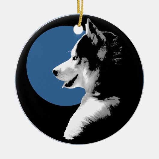 Husky Ornament Malamute Keepomwille Dog Gifts (Voorkant)