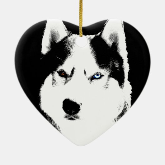 Husky Ornament Personalized Decoration (Achterkant)