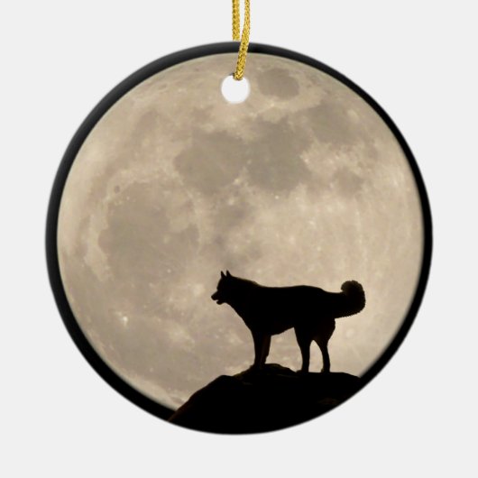Husky Ornament Personalized Sled Dog Decoration (Voorkant)