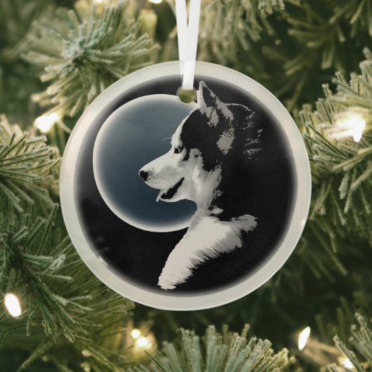 Husky Ornament Personalized Wolf Dog Decoration (Insitu)