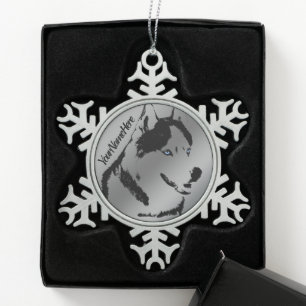 Husky Ornament Siberian Husky Holiday Decoration