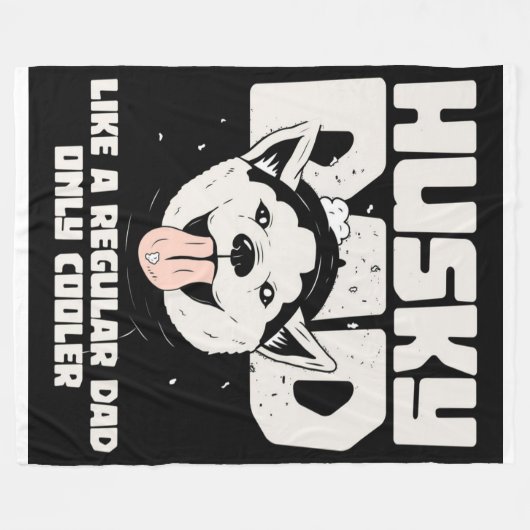Husky Pap Als een gewone Pap Alleen Cooler Fleece Deken (Voorkant (Horizontaal))