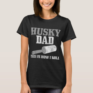 Husky Papa Hond Haar Grappig Siberisch Husky T-shirt