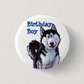 Husky Party Centre Ronde Button 3,2 Cm (Voorkant)