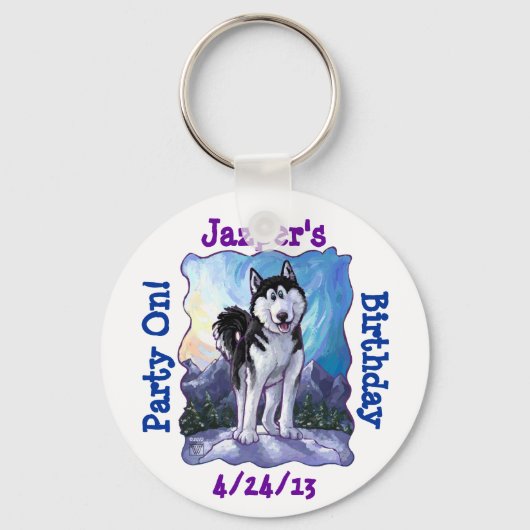 Husky Party Centre Sleutelhanger (Voorkant)