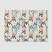 Husky patroon hond tissuepapier (Voorkant)