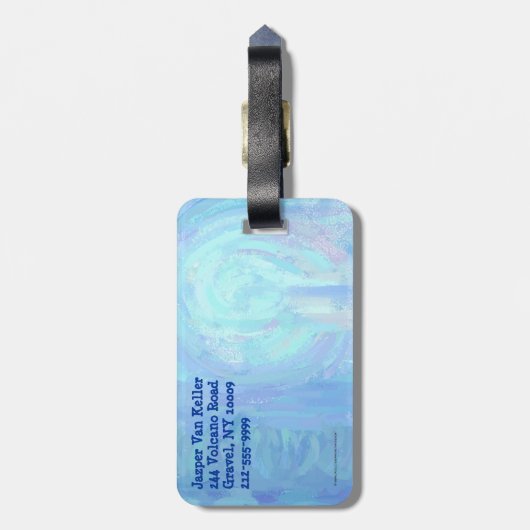 Husky Pattern Bagagelabel (Achterkant verticaal)