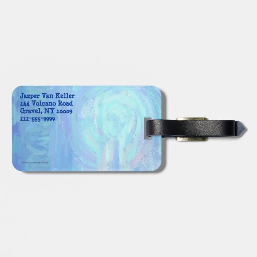 Husky Pattern Bagagelabel (Achterkant horizontaal)