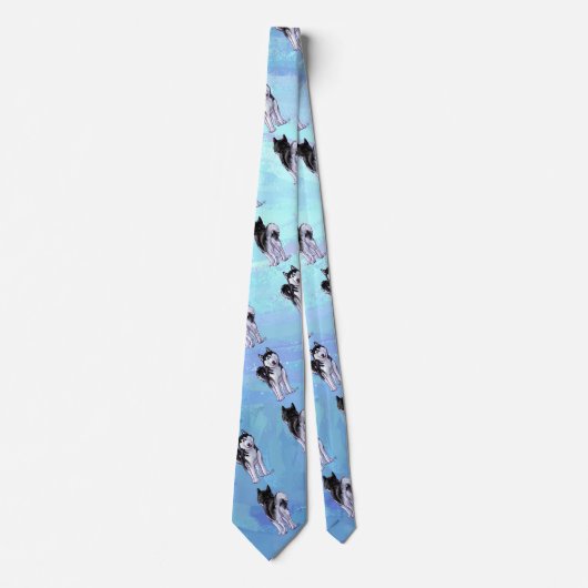 Husky Pattern Stropdas (Voorkant)
