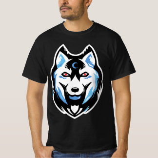 husky personlized wolf  t-shirt