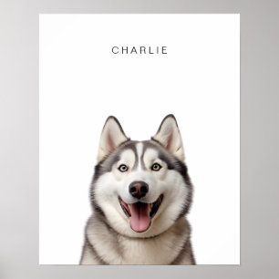Husky Persoonlijke Afdruk Poster