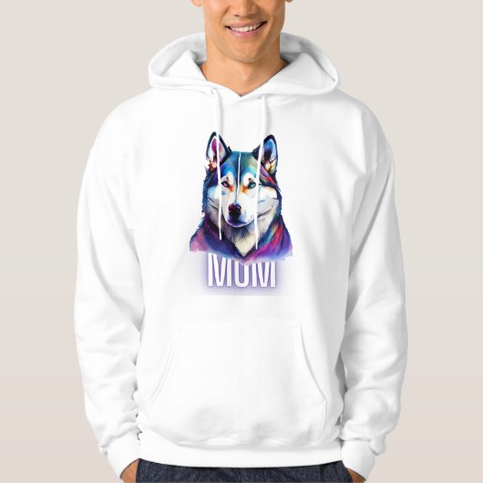 Husky Persoonlijke Wolf Trui Hoodie (Voorkant)