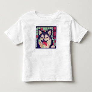 Husky Pixelart Pixel Art Kinder Shirts
