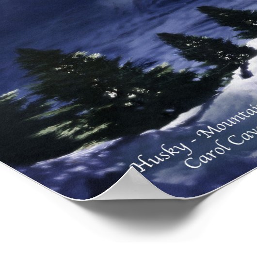 Husky - Poster d'art Mountain Spirit (Coin)