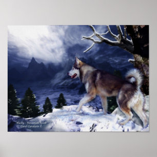 Husky - Poster d'art Mountain Spirit