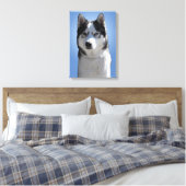 Husky Print Stretched Husky Malamute Dog Canvas (Insitu (Slaapkamer))