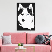 Husky Print Stretched Husky Malamute Dog Canvas (Insitu (Woonkamer))