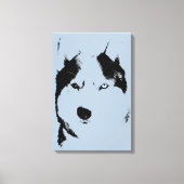 Husky Print Stretched Husky Malamute Dog Canvas (Voorkant)
