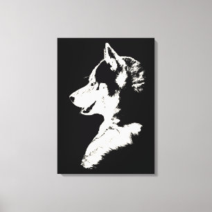 Husky Pup Print Siberian Husky Dog Canvas