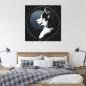 Husky Pup Print Siberian Husky Dog Canvas (Insitu (Slaapkamer))
