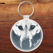 Husky Pup Sleutelhanger Husky Wolf Dog Aangepaste  (Voorkant)