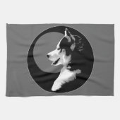 Husky Pup Towel Husky Malamute Tea Towel Theedoek (Horizontaal)