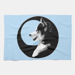 Husky Pup Towel Husky Malamute Tea Towel Theedoek