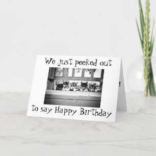 HUSKY-PUPPIES ZEGGEN "GROEP" **MOOI BIRTHDAY!* FEESTDAGEN KAART