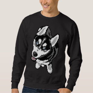 Husky Puppy Pixel Art Trui