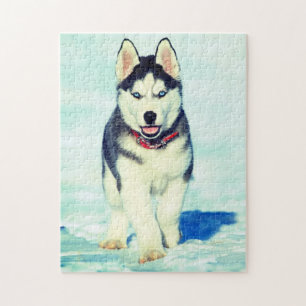 Husky Puppy Puzzle Legpuzzel