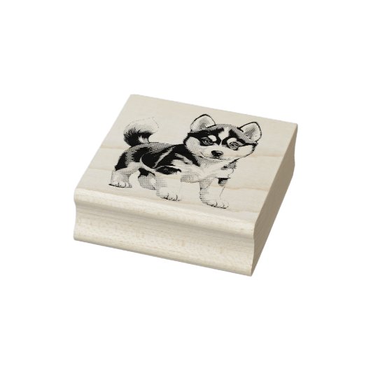 Husky Puppy Rubber Stamp Rubberstempel (Stempel)