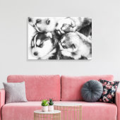 Husky pups in de sluimer canvas afdruk (Insitu (Woonkamer))