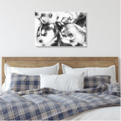 Husky pups in de sluimer canvas afdruk (Insitu (Slaapkamer))