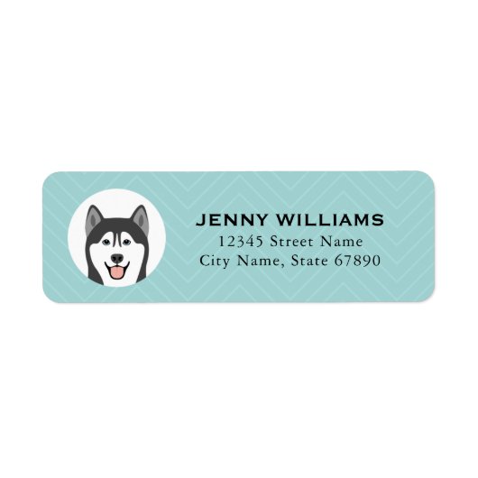 Husky Return Address Labels (Voorkant)