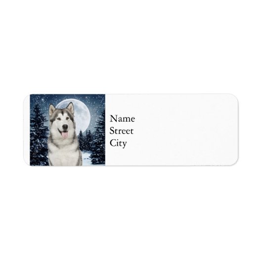Husky Return Address Labels (Voorkant)