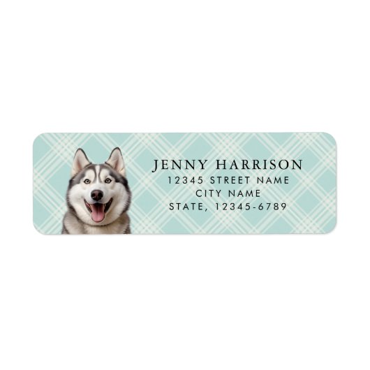 Husky Return Address Labels (Voorkant)