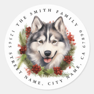 Husky ronde Stickers