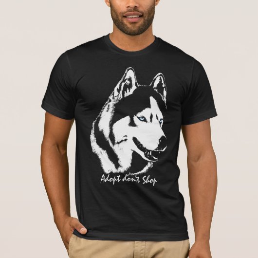 Husky Shirten adopteren geen reddingsboei T-shirt (Voorkant)
