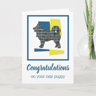 Husky Siberian Puppy Gefeliciteerd Wenskaart Kaart