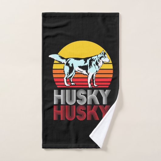 Husky Siberian Retro  Handdoek (Handdoek)