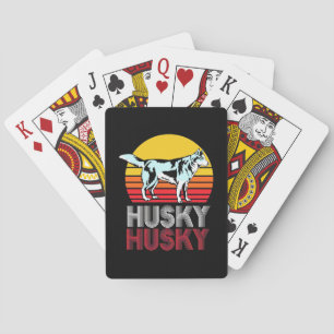 Husky Siberian Retro Pokerkaarten