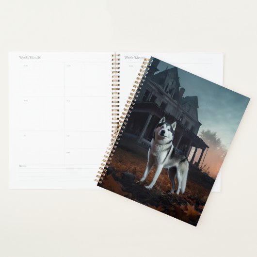 Husky sibérien Halloween Épouvantable (Devant avec enveloppe)