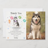 Husky Sibir Chien chiot Carte de remerciements d'a (Devant)