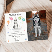 Husky Sibir Chien chiot Carte de remerciements d'a